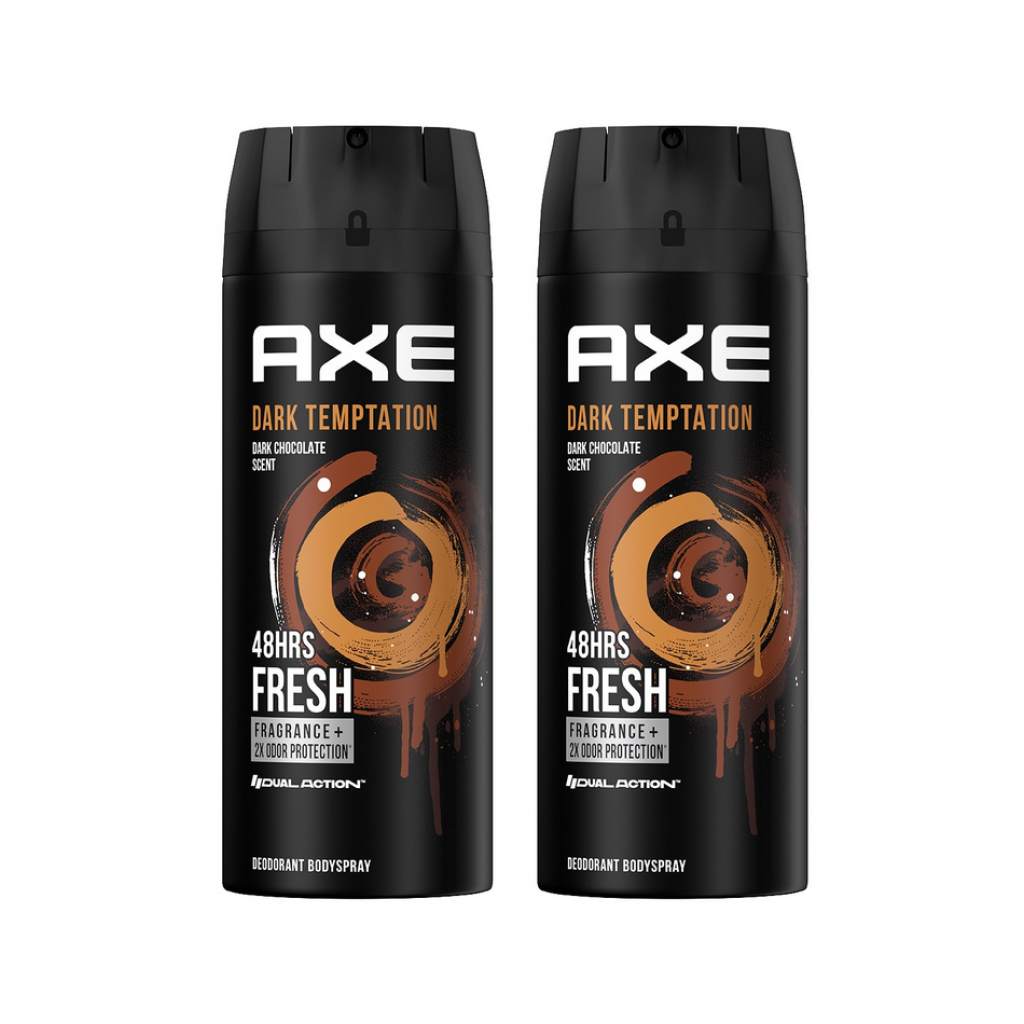 AXE Dark Temptation Deodorant Body Spay 135ml.Pack 2