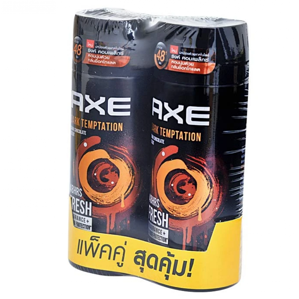 AXE Dark Temptation Deodorant Body Spay 135ml.Pack 2