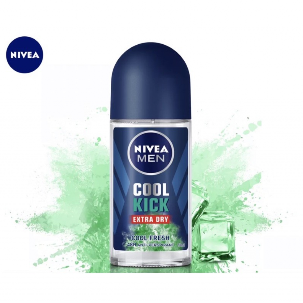 Nivea Men Cool Kick Extra Dry Cool Fresh Roll On 50ml