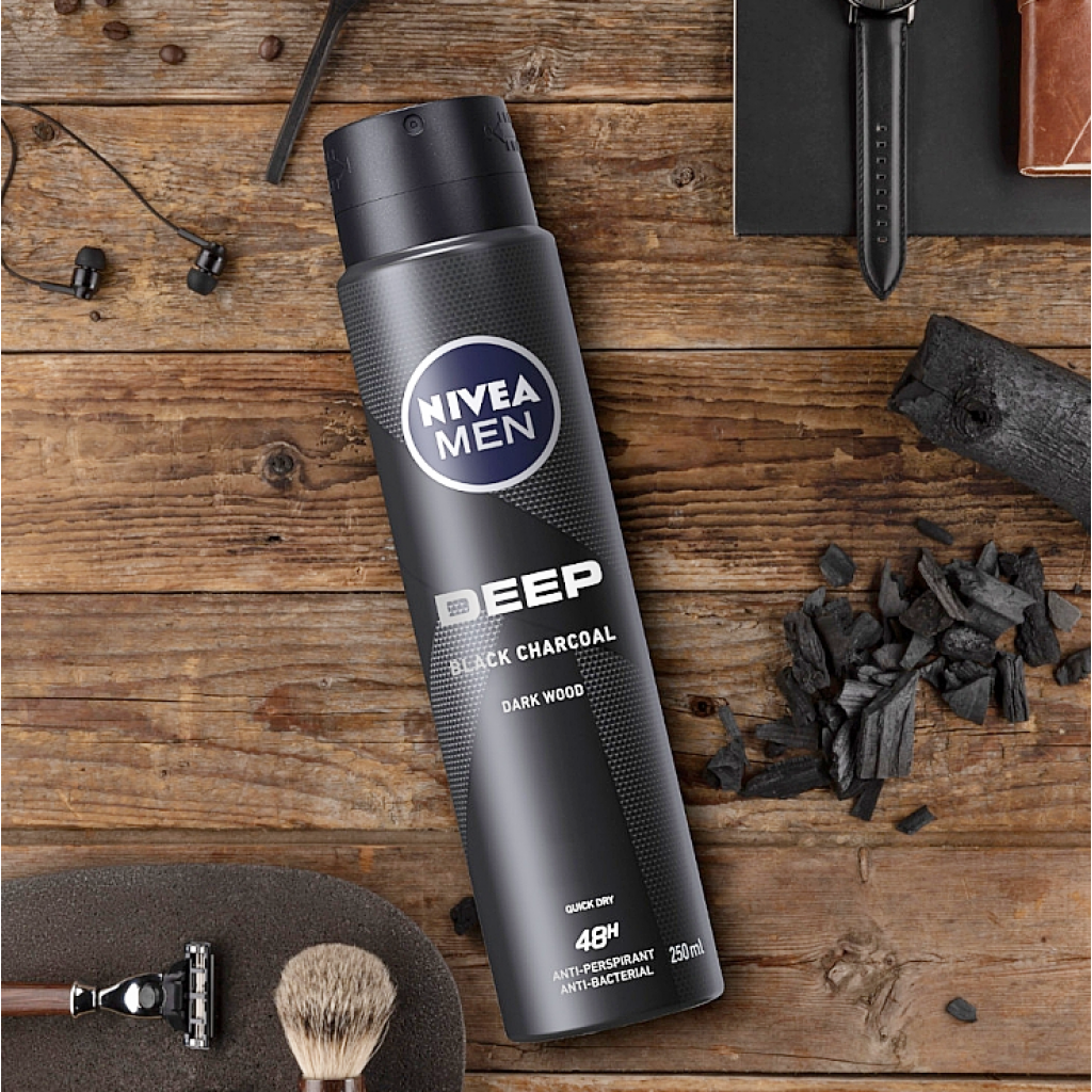 Nivea Men Deep Spray 150ml. Pack 2