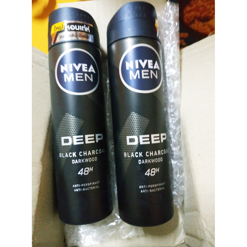 Nivea Men Deep Spray 150ml. Pack 2