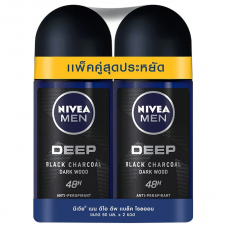 Nivea Men Deep Roll On 50ml. Pack 2