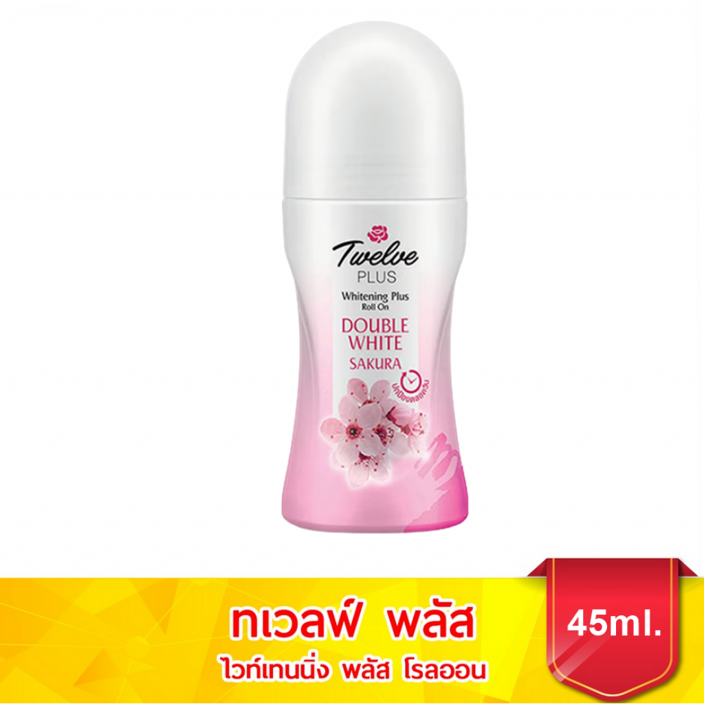 Twelve Plus Whitening Plus Roll On Double White Pink 45ml