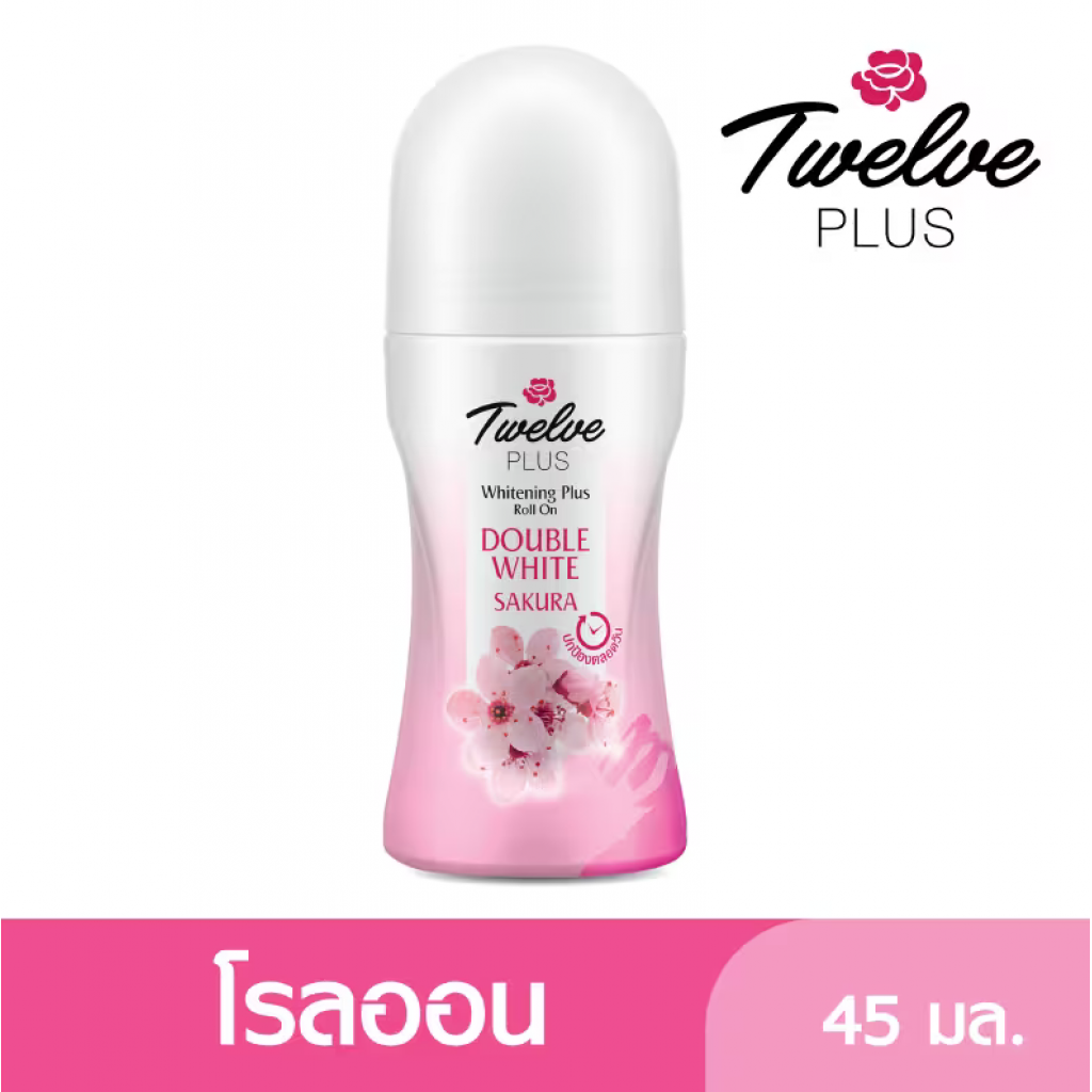 Twelve Plus Whitening Plus Roll On Double White Pink 45ml