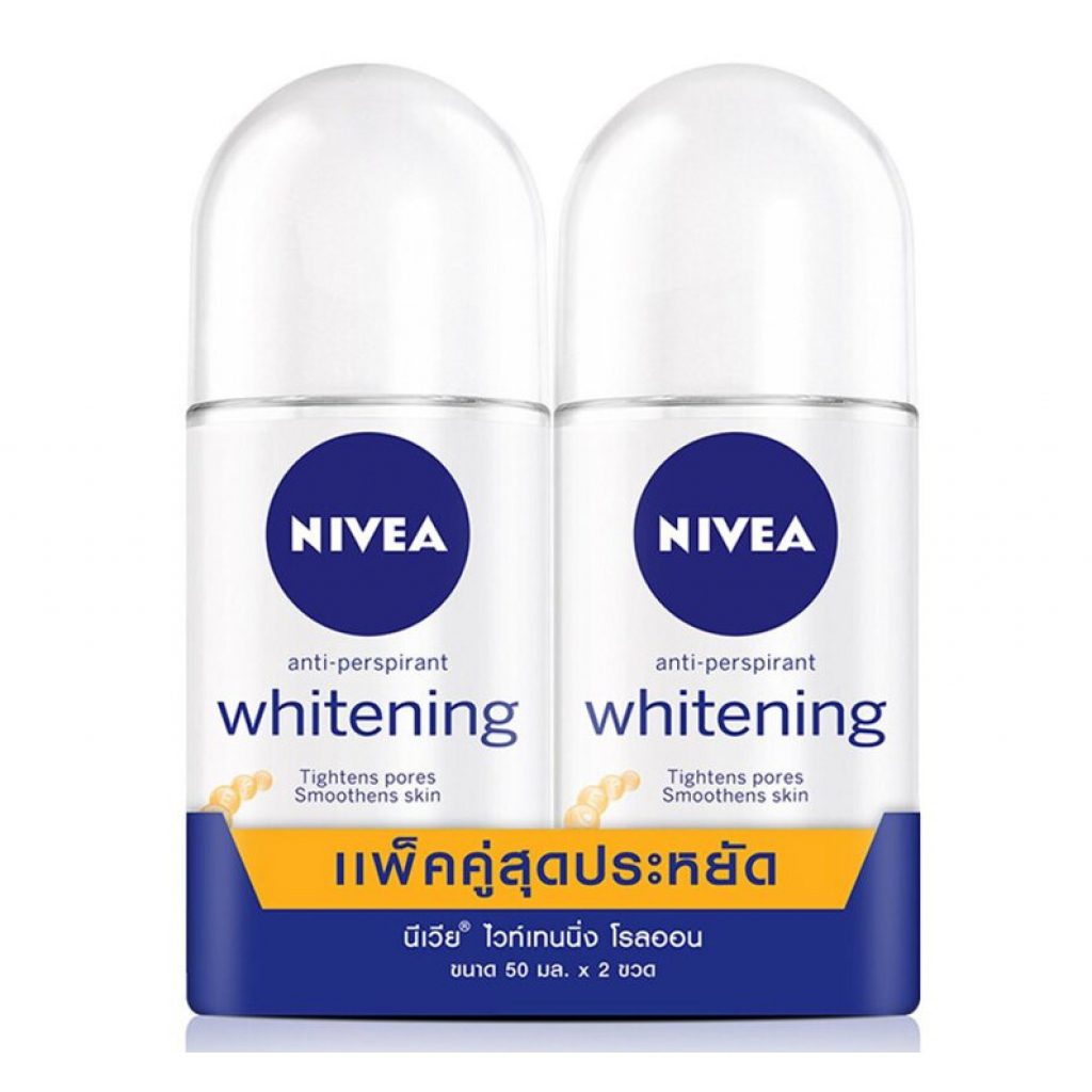 Nivea Deo Whitening Roll On 50ml. Pack 2