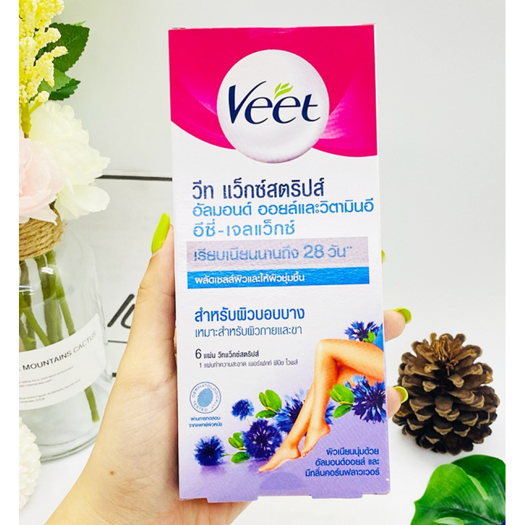 Veet Wax Strips Almond Oil and Vitamin E for Sensitive Skin 3pairs