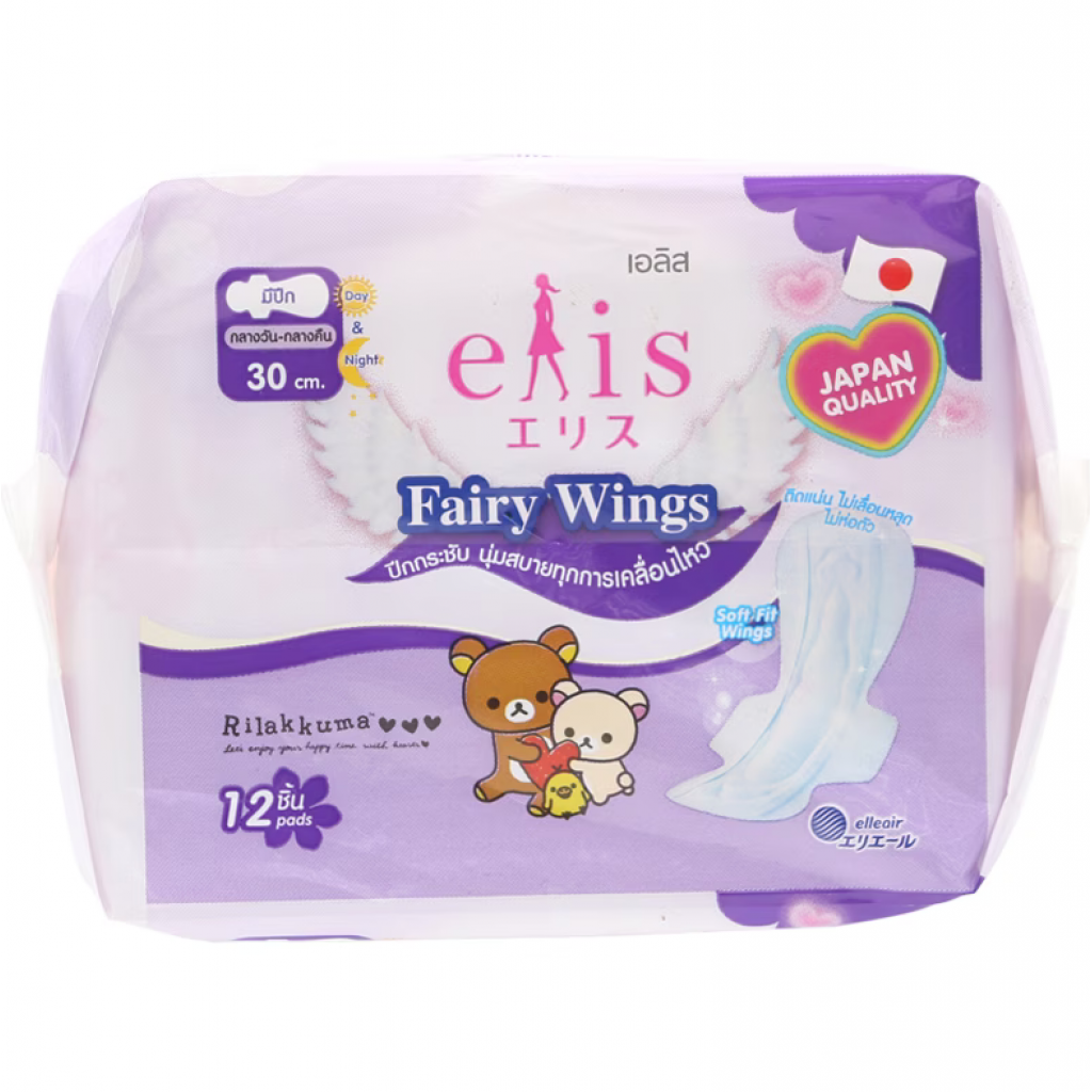 Elis Fairy Wings Sanitary Napkin Night 30cm. 12pcs.