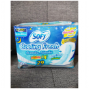 Sofy Cooling Fresh Sanitary Napkin Night Super Slim 0.1 Wing 29cm 12pcs