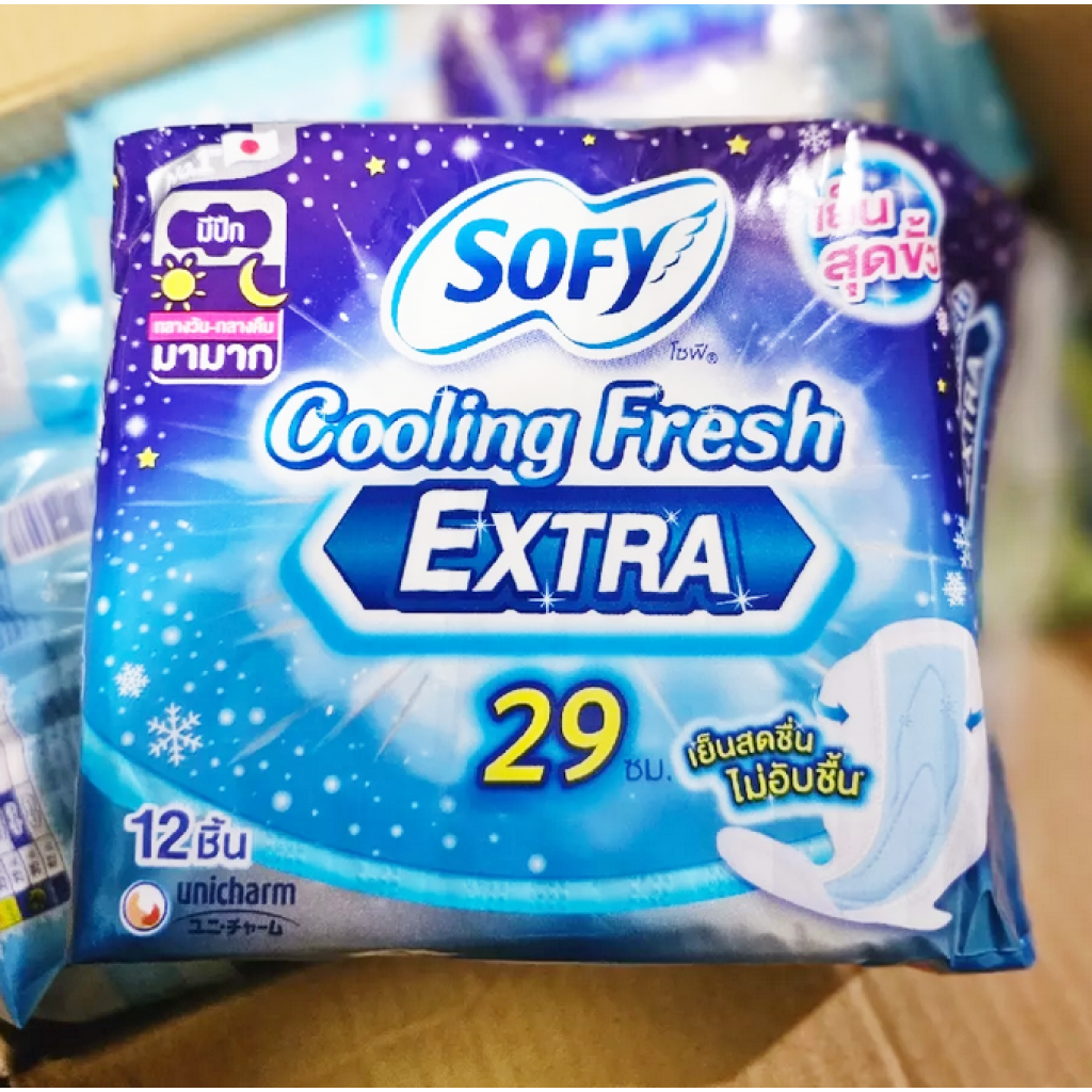 Sofy Cooling Fresh Extra Slim Night 25cm. 12pcs.