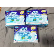 Sofy Cooling Fresh Sanitary Napkin Night Slim Wing 29cm.14pcs