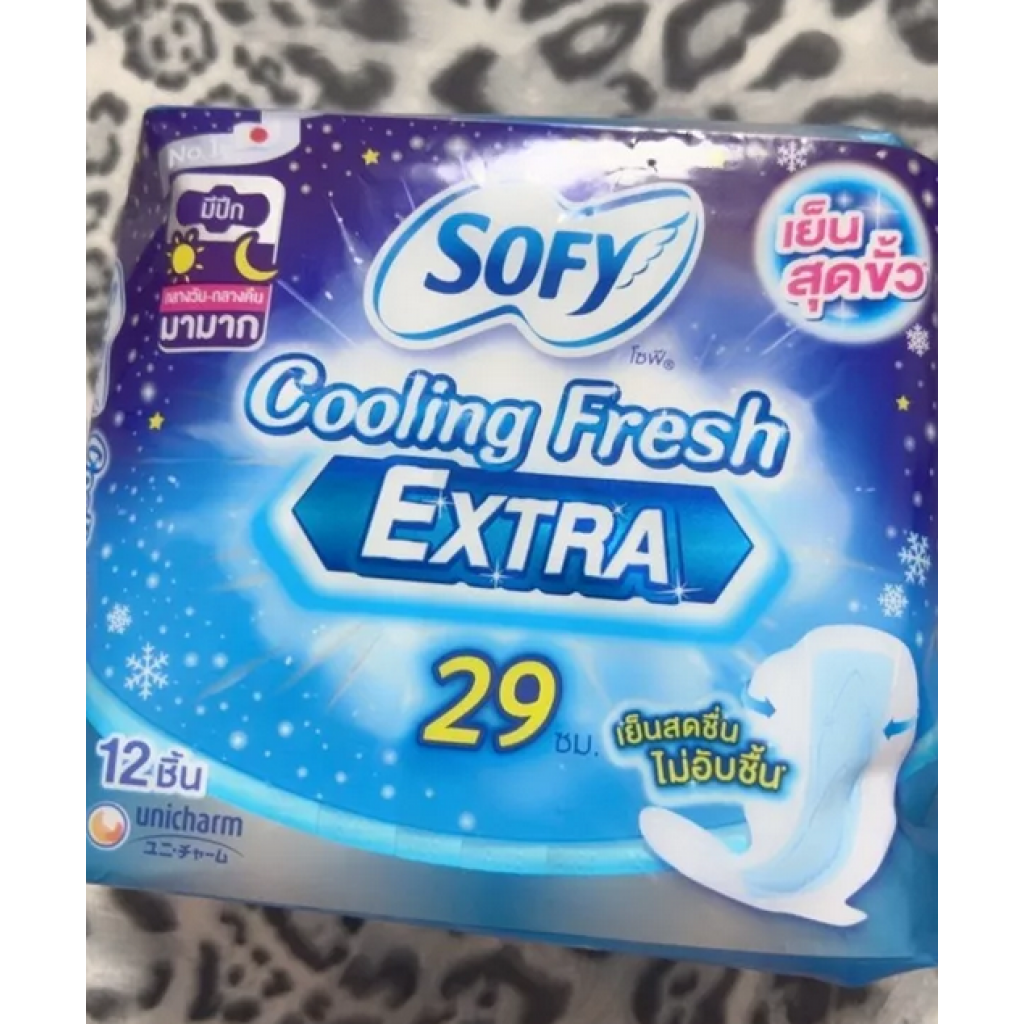 Sofy Cooling Fresh Extra Slim Night 25cm. 12pcs.