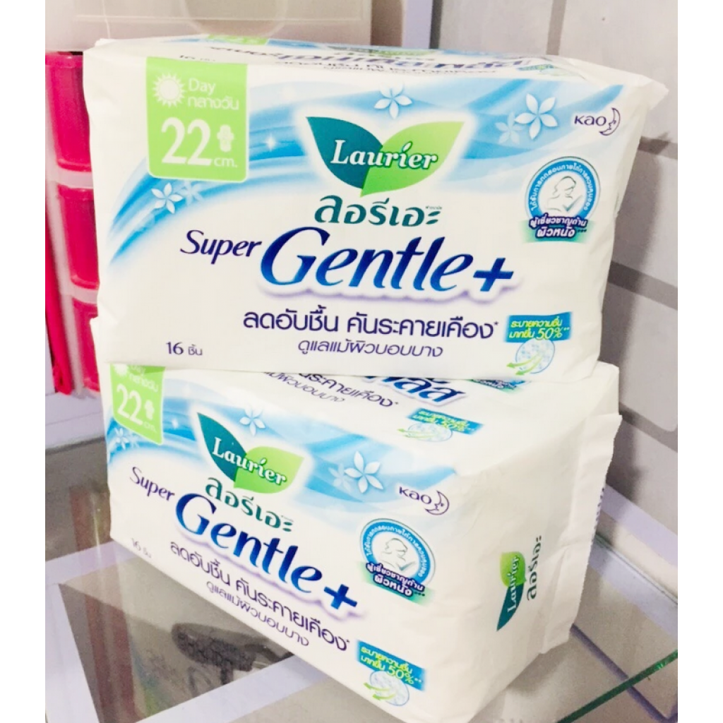 Laurier Sanitary Super Gentle Plus Wings 22cm. 16pcs.