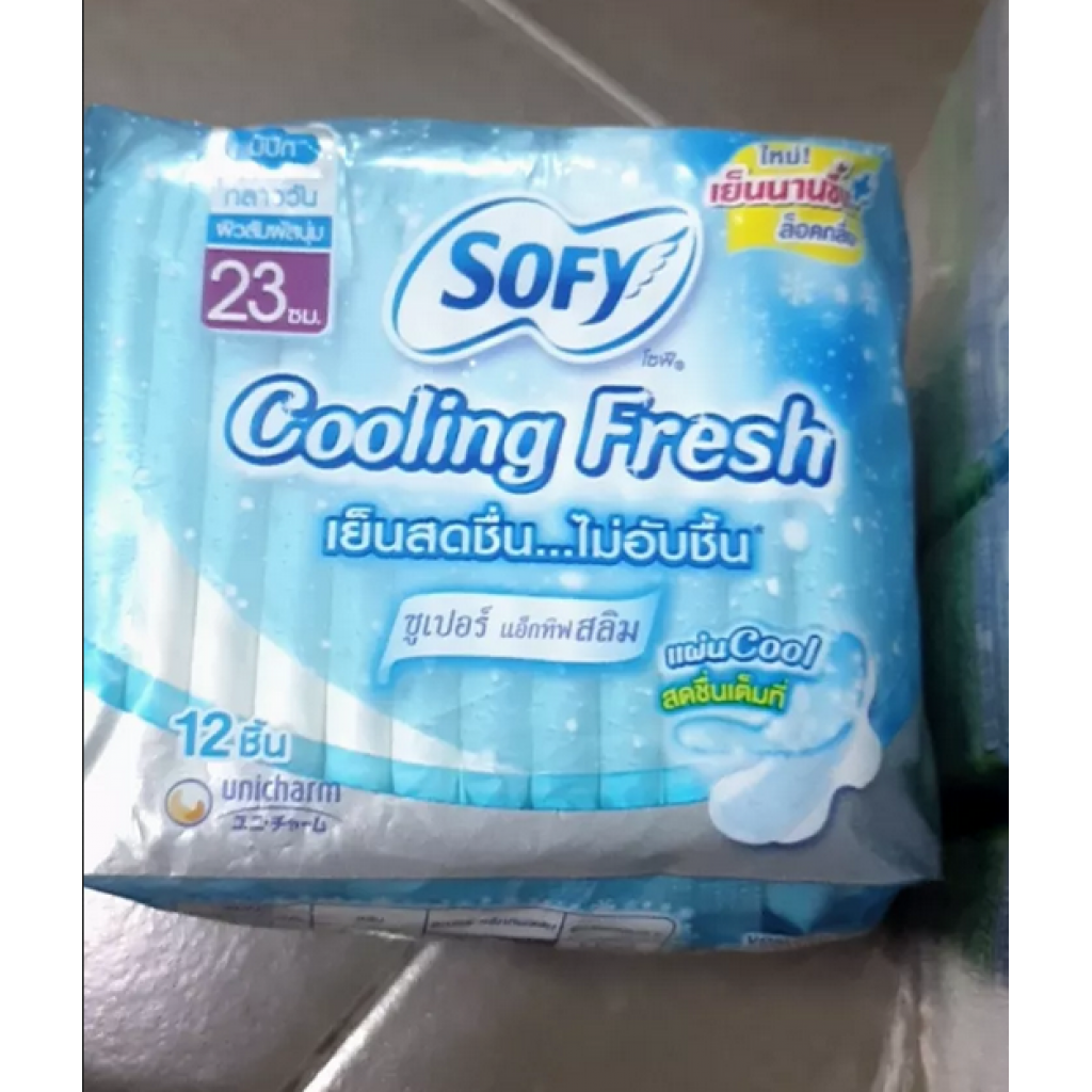 Sofy Cooling Fresh Sanitary Super Active Slim Wing 23cm.