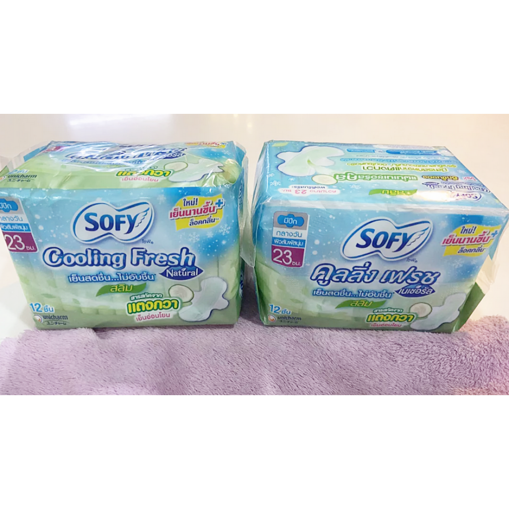 Sofy Cooling Fresh Natural Slim Wing 23cm. 12pcs.