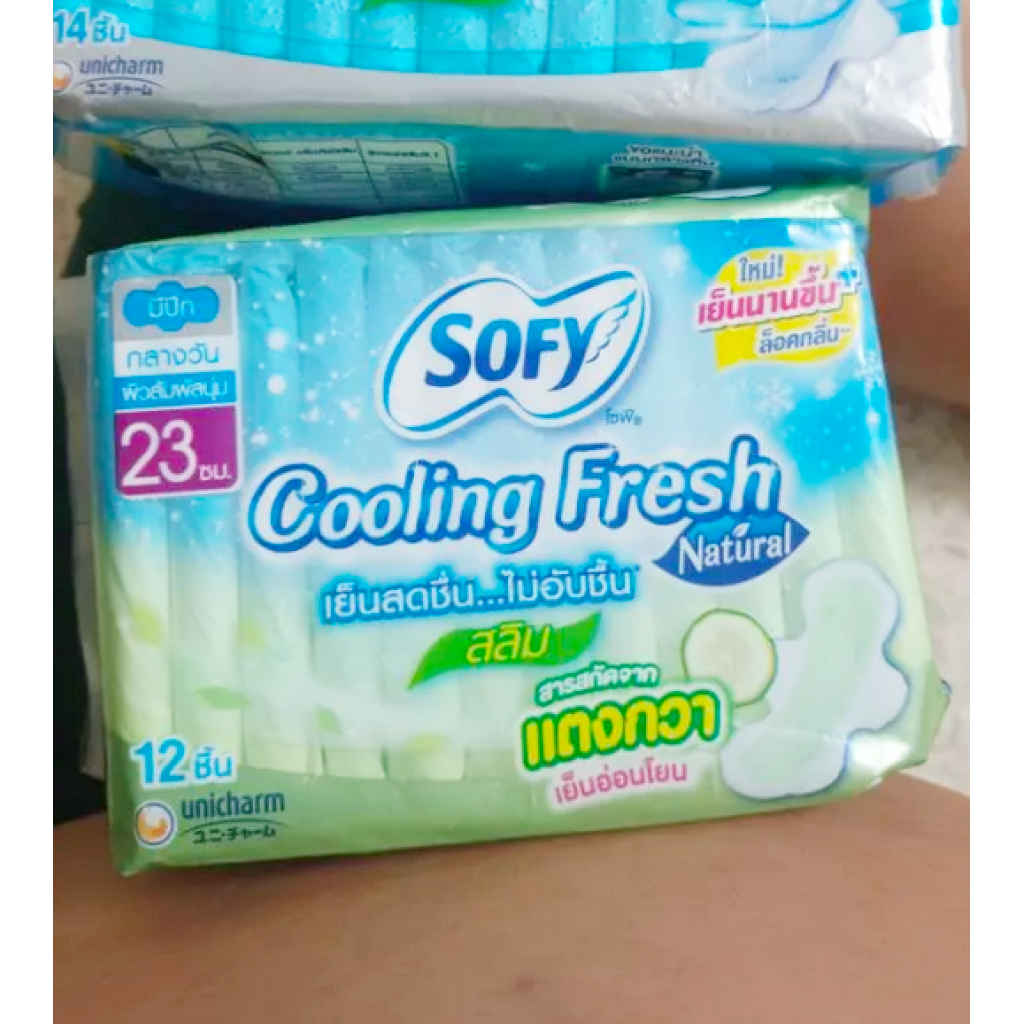 Sofy Cooling Fresh Natural Slim Wing 23cm. 12pcs.