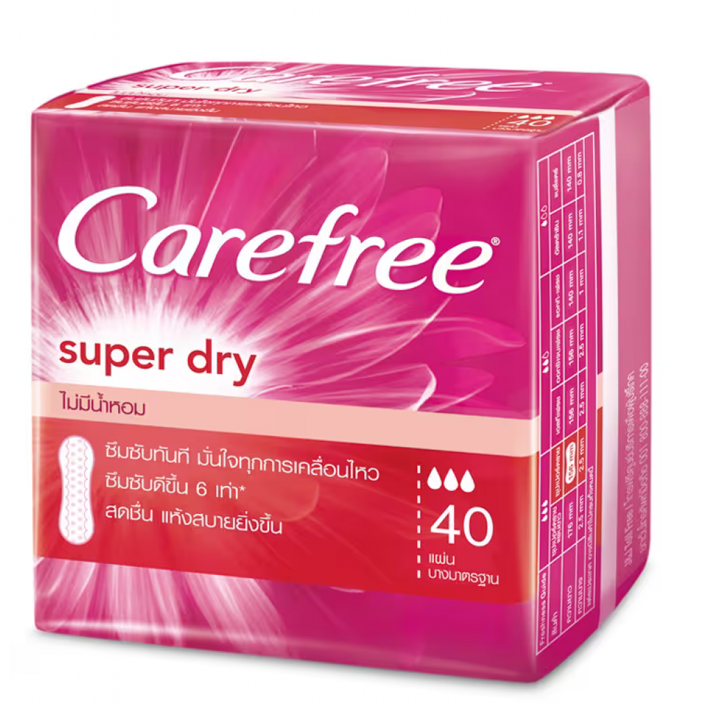 Carefree Panty Liner Regular Unscented 40pcs.