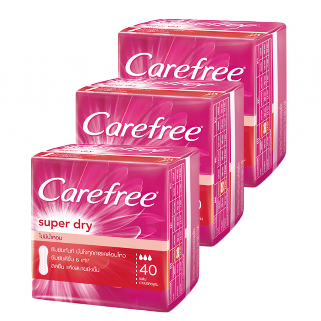 Carefree Panty Liner Regular Unscented 40pcs.