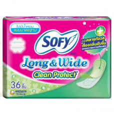 Sofy Panty Liners Long and Wide AntiBac Uncented 36pcs.