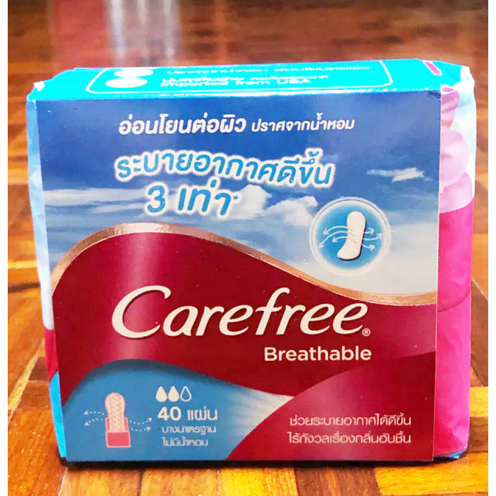 Carefree Breathable Fragrance Free Panty Liners 40pcs.