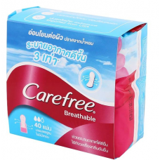 Carefree Breathable Fragrance Free Panty Liners 40pcs.