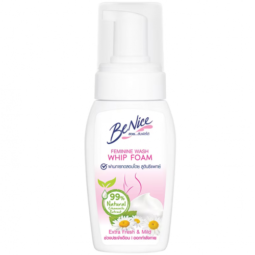 Benice Feminine Whip Foam Extra Fresh and Mild 120ml.