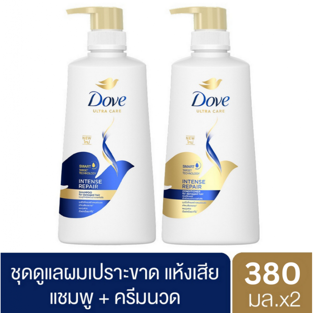 Dove Intense Repair Shampoo and Conditioner 380ml.