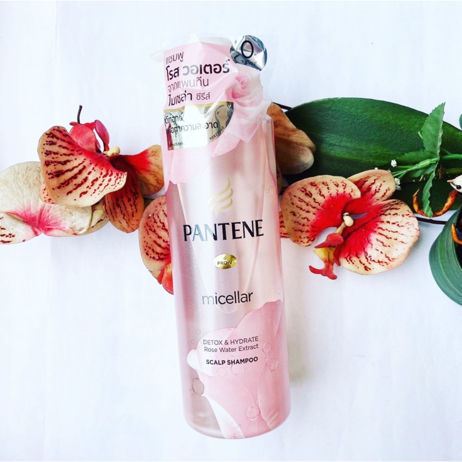 Pantene Micellar Rose Water Extract Shampoo 530ml.