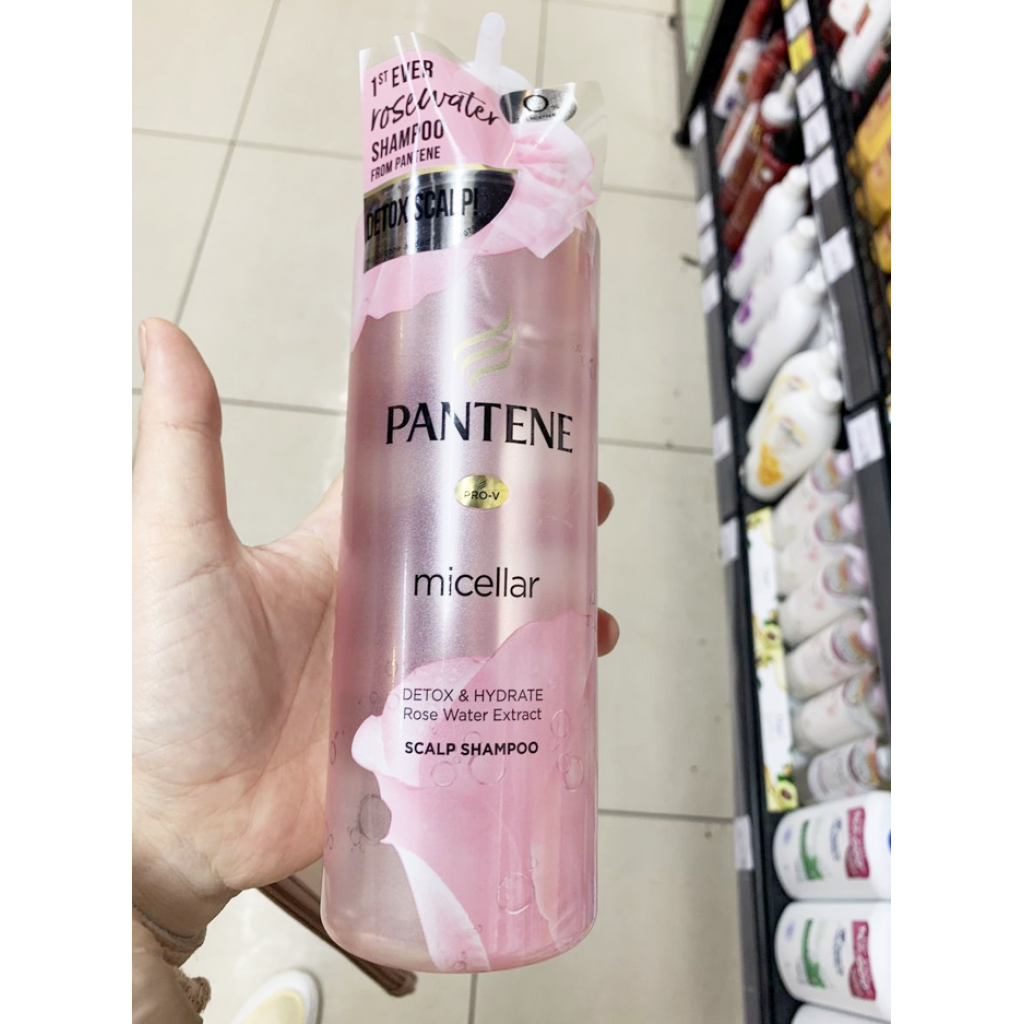 Pantene Micellar Rose Water Extract Shampoo 530ml.