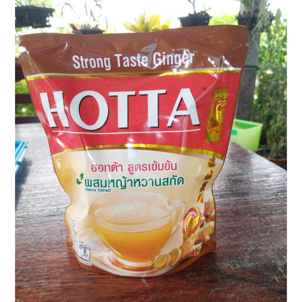 Hotta Instant Ginger Strong Taste Stevia Extract 9g. Pack 14Sachets