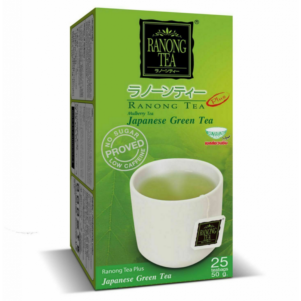 Ranong Plus Mulberry Green Tea Japanese Flavored 2g. Pack 25sachets