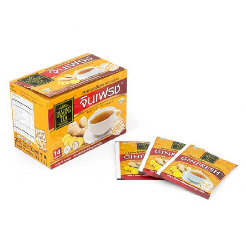 GinFresh Instant Ginger Stong Teste Low Sugar 15g. Pack 14sachets