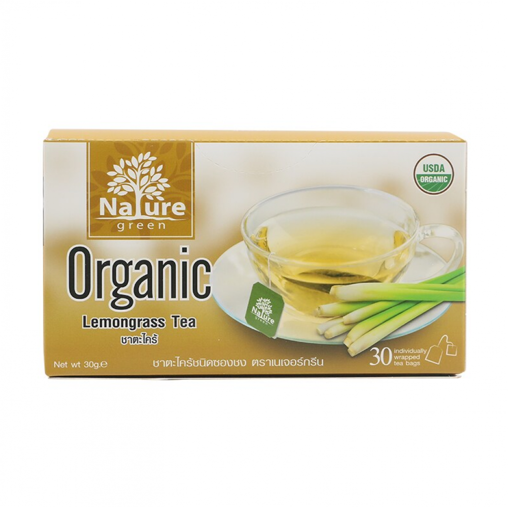 Nature Green Organic Lemongrass Tea 1g. Pack 30sachets