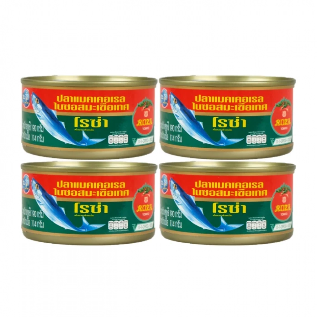 Roza Mackerel in Tomato Sauce 185g. Pack 4