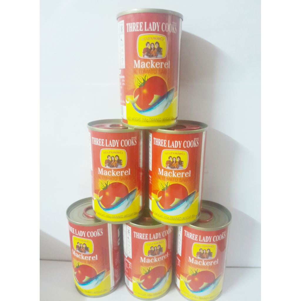 3 Lady Cooks Mackerel in Tomato Sauce 155g. Pack 10