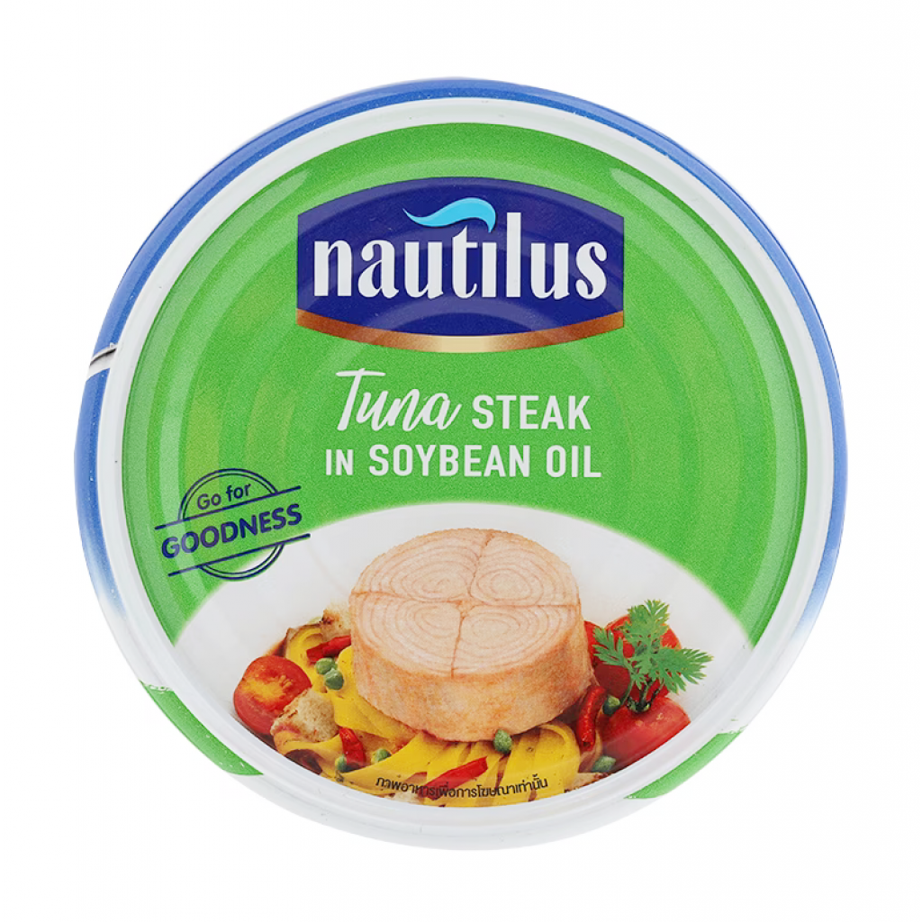 Nautilus Tuna Steak in Soybean Oil 170g.