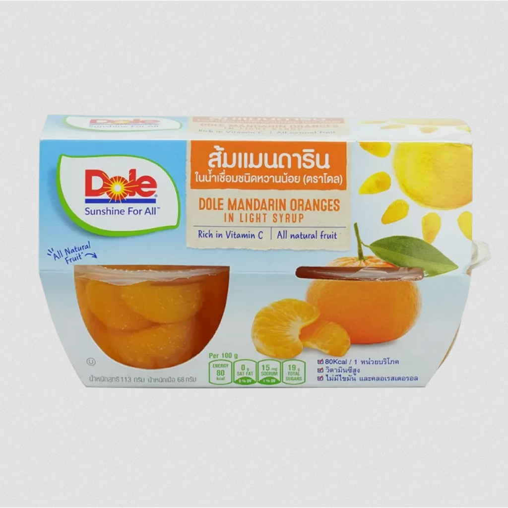 Dole Mandarin Orange in Syrup 113g. Pack 4