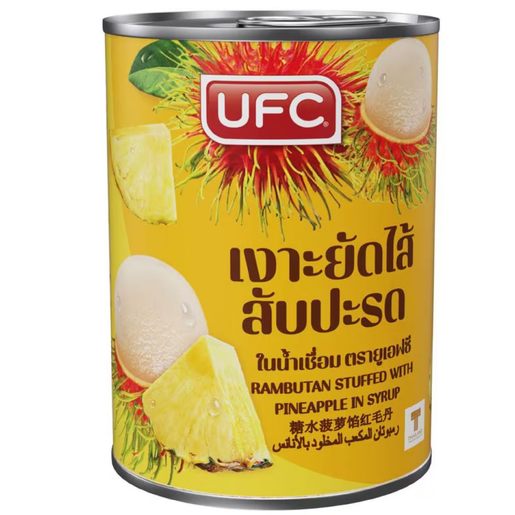 UFC Rambutan Stuffed with Pineapple In Syrup 565g.