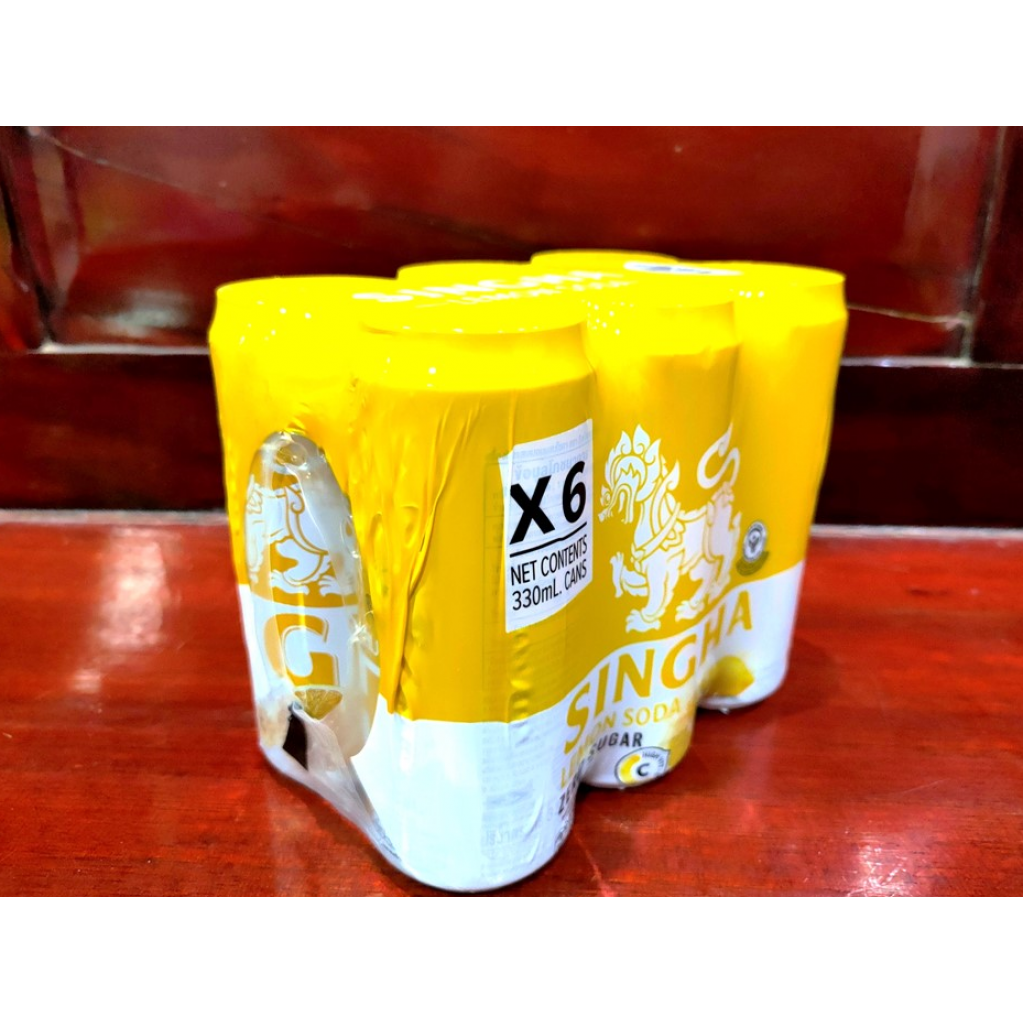 Singha Lemon Soda 330ml. Pack 6