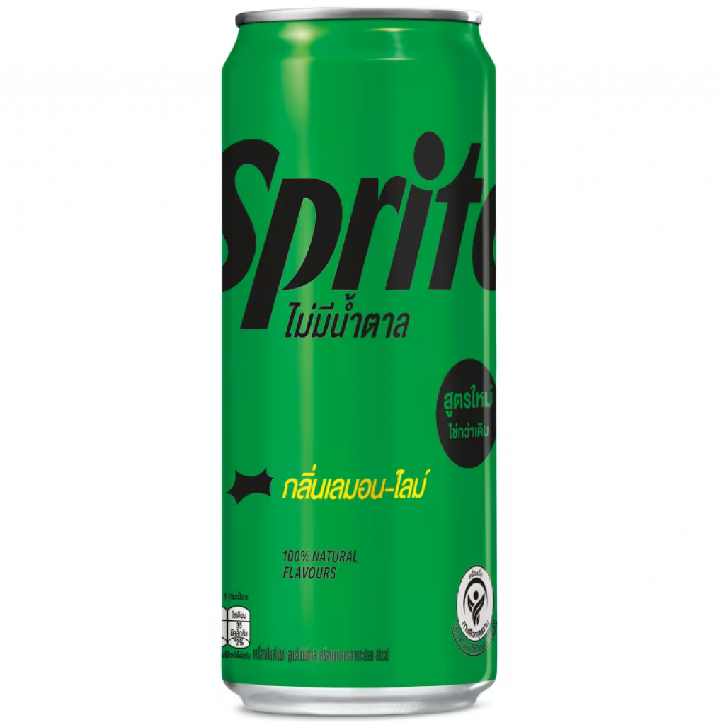 Sprite Sugar Free Carbonated Drink Lemon Lime 325ml. Pack 5 Free 1