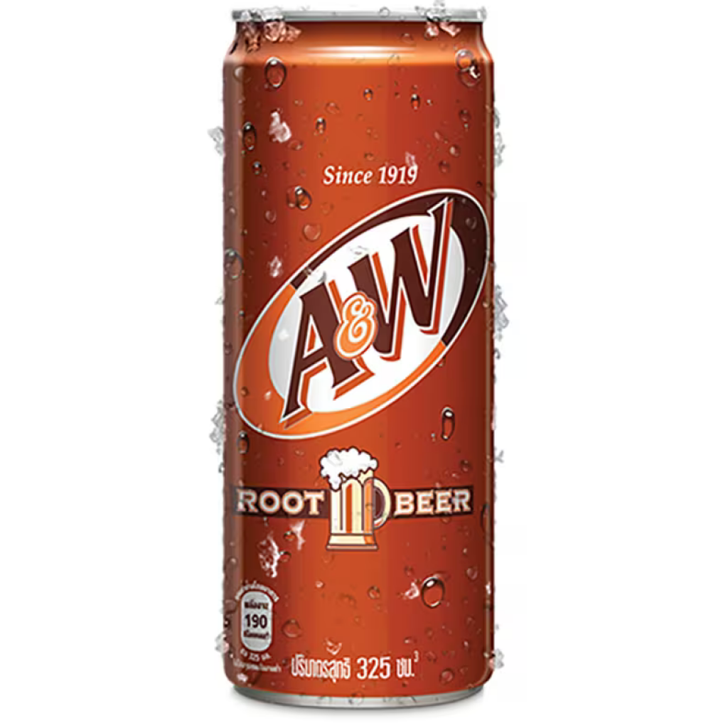 A and W Rootbeer Soft Drink 325ml. Pack 5 Free 1