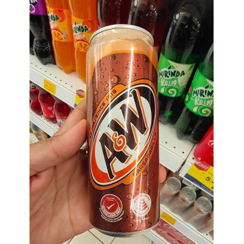 A and W Rootbeer Soft Drink 325ml. Pack 5 Free 1