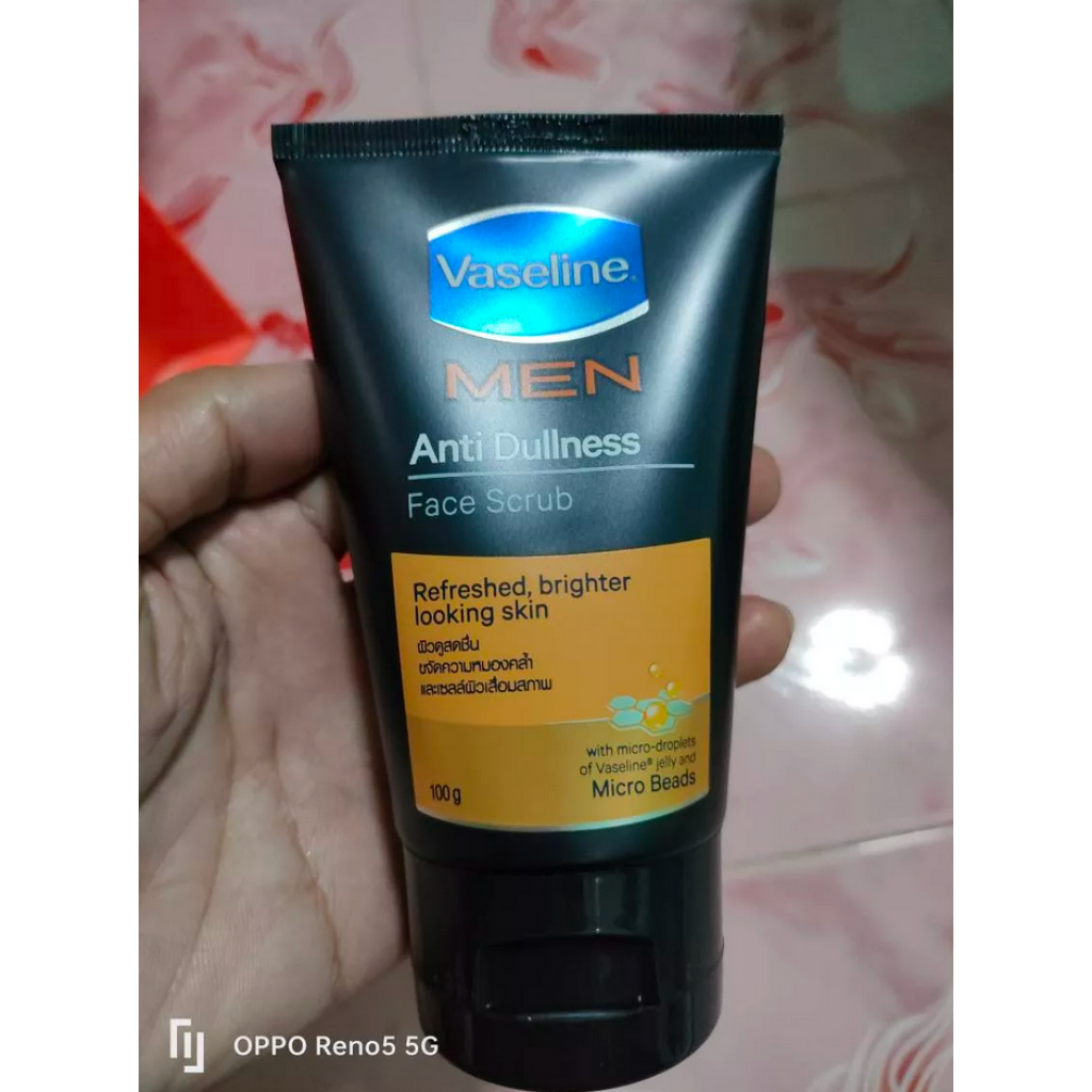 Vaseline Men Anti Dullness Scrub Face Wash 100g.