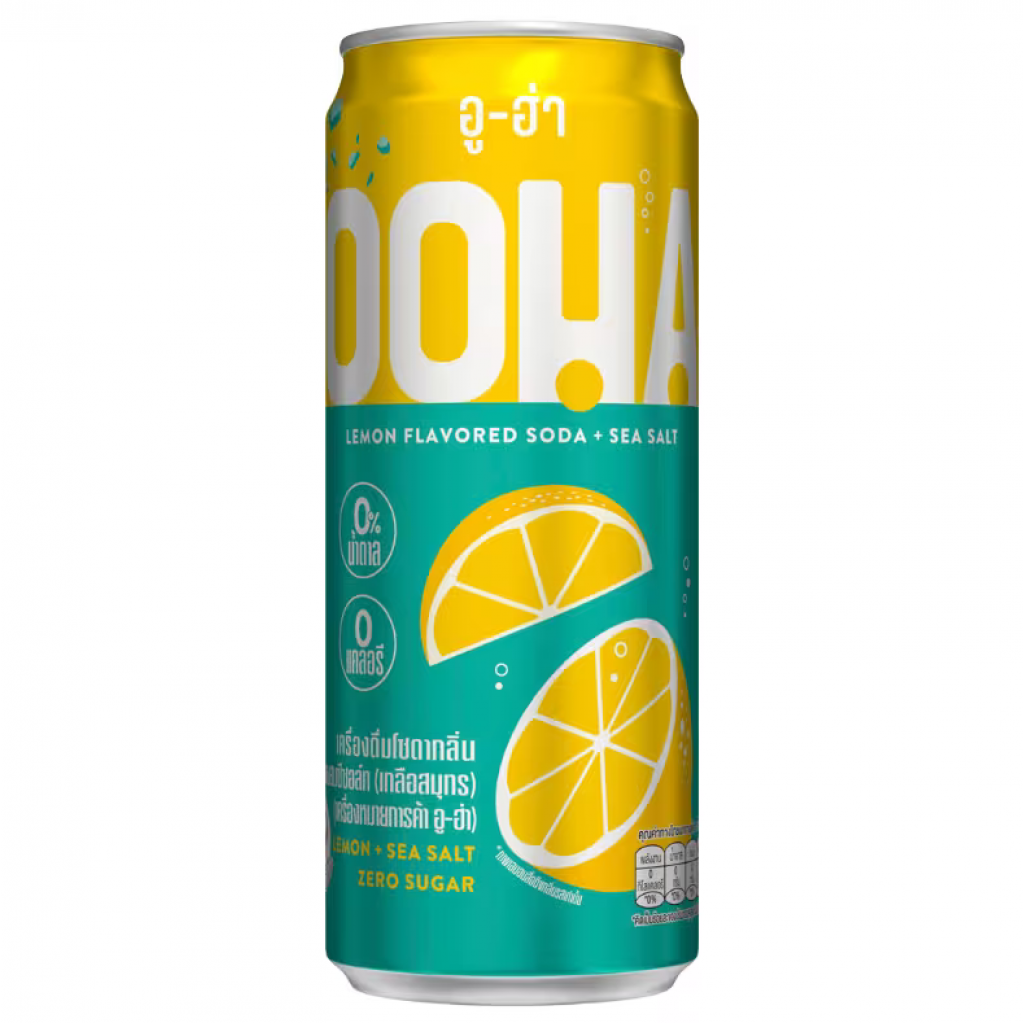 OOha Lemon and Sea Salt Zero Sugar Soda 330ml. Pack 6