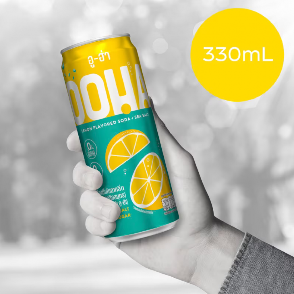 OOha Lemon and Sea Salt Zero Sugar Soda 330ml. Pack 6