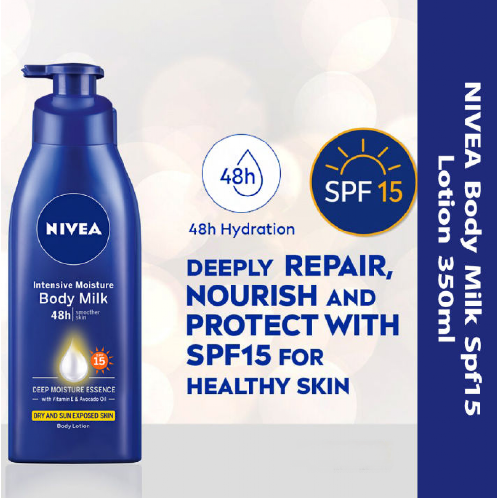 Nivea Intensive Moisture Body Milk Lotion SPF15 350ml.