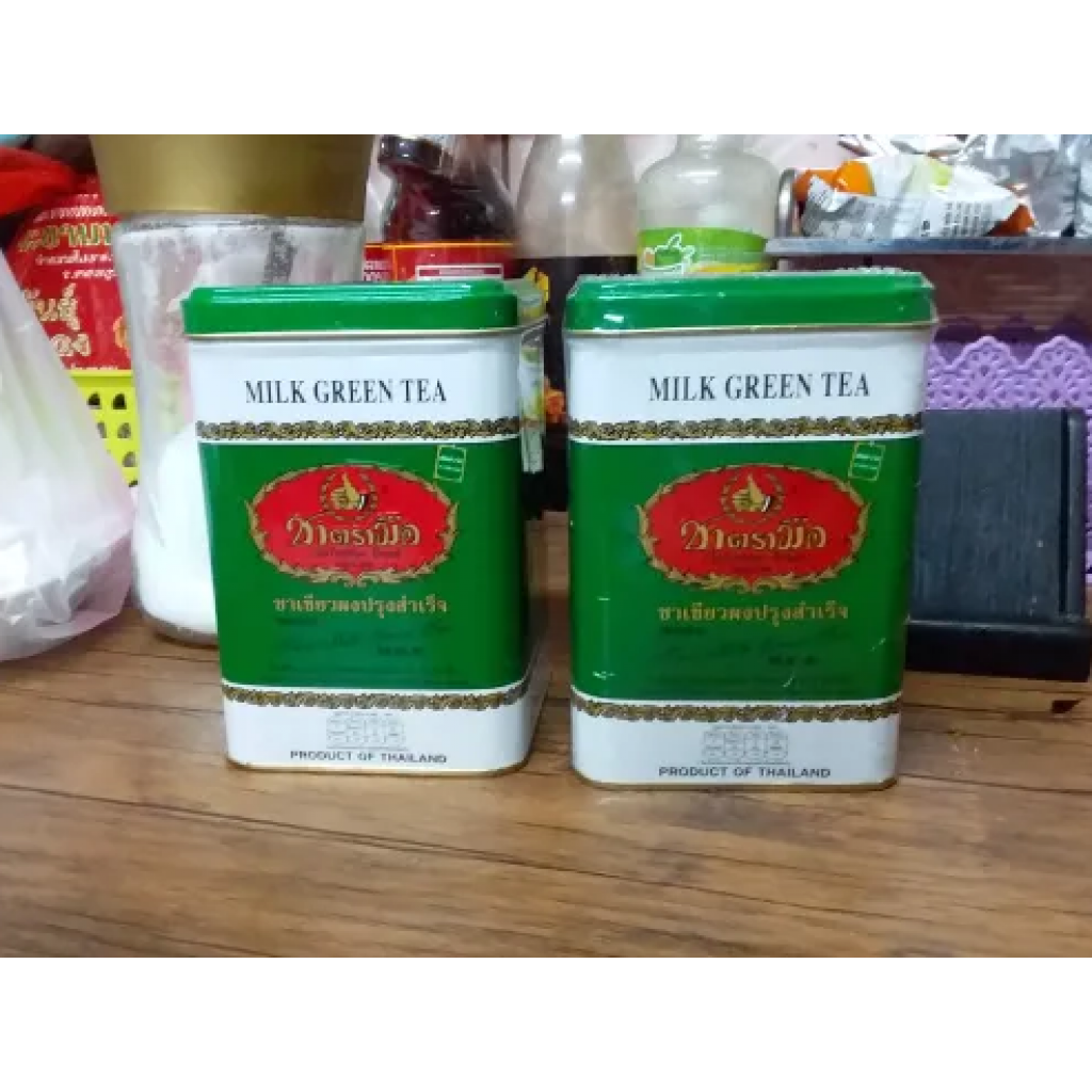 Hand Thai Green Tea Milk Mixes Tin 2.5g. Pack 50bags