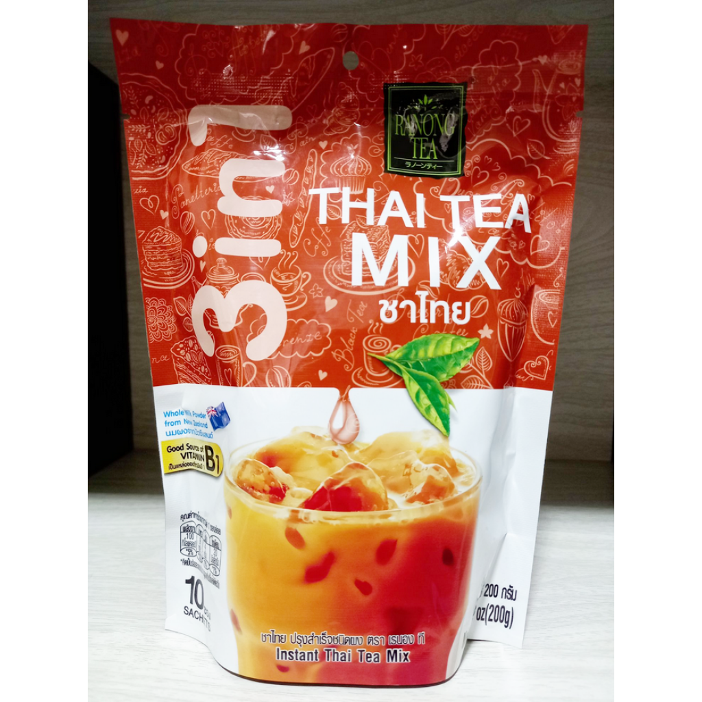 Ranong Tea Instant Thai Tea Mix 20g. Pack 10sachets