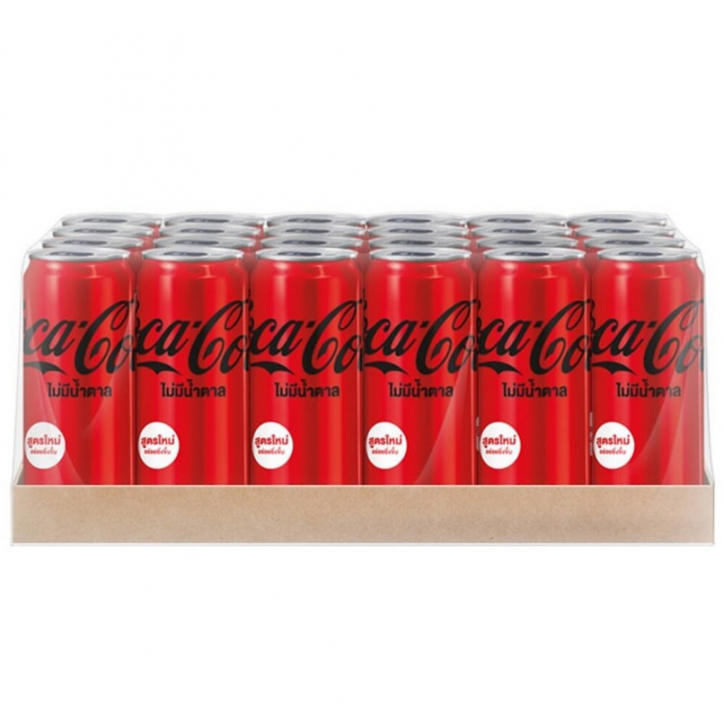 Coke No Sugar Can 325ml. Pack 24