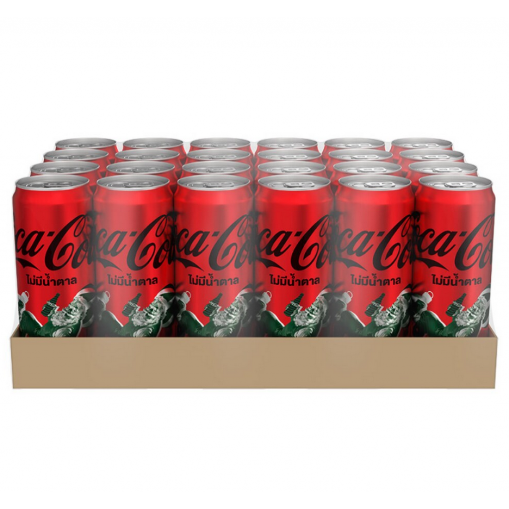 Coke No Sugar Can 325ml. Pack 24