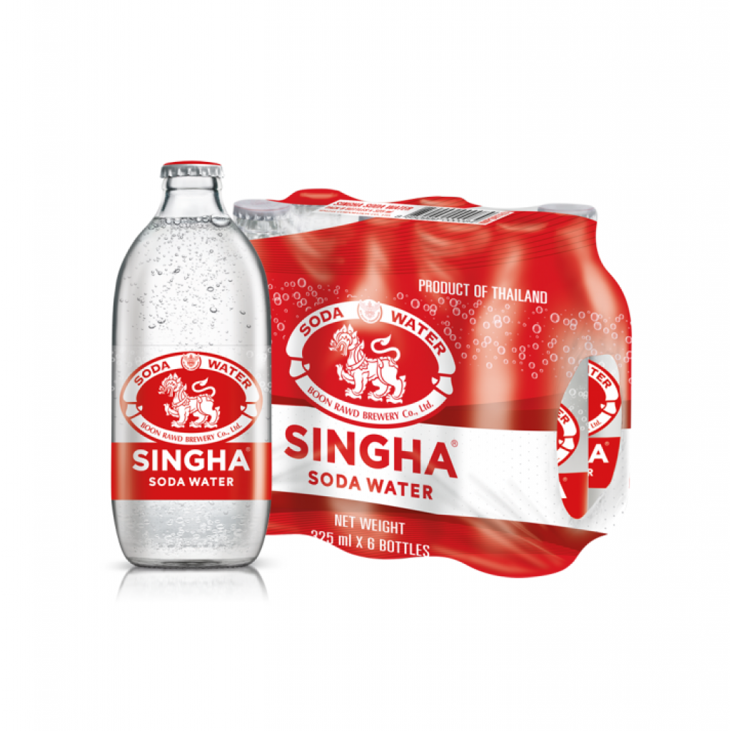 Singha Soda Water 325ml. Pack 6